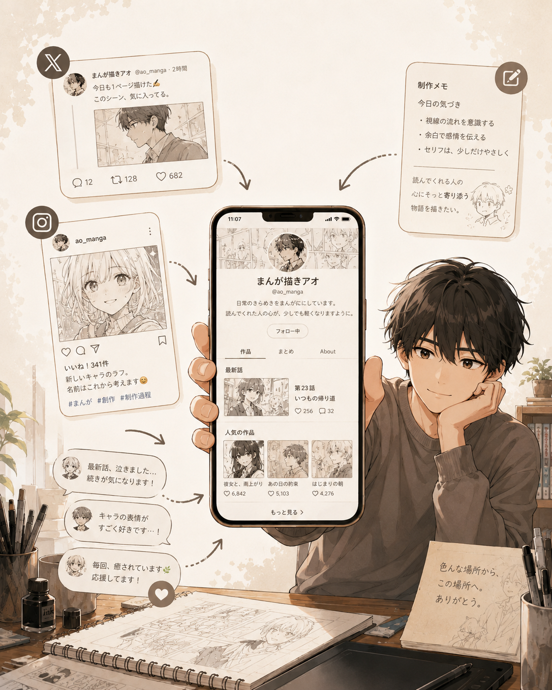 作品ページがあるだけで見え方は変わります