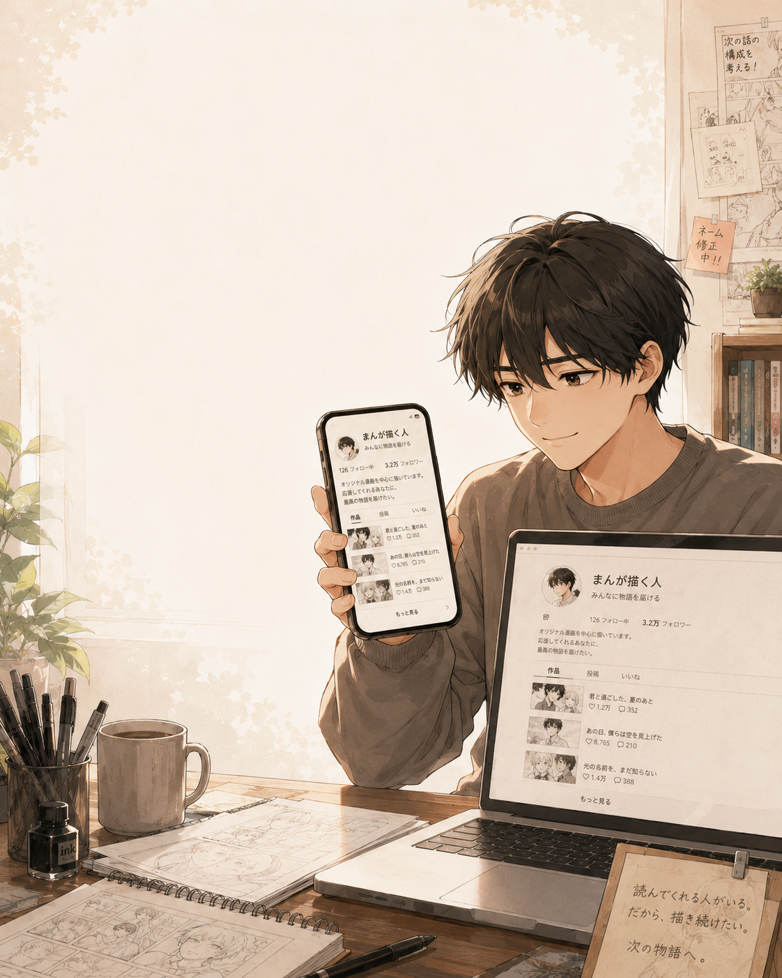 SNS投稿から作品ページへつなぐ